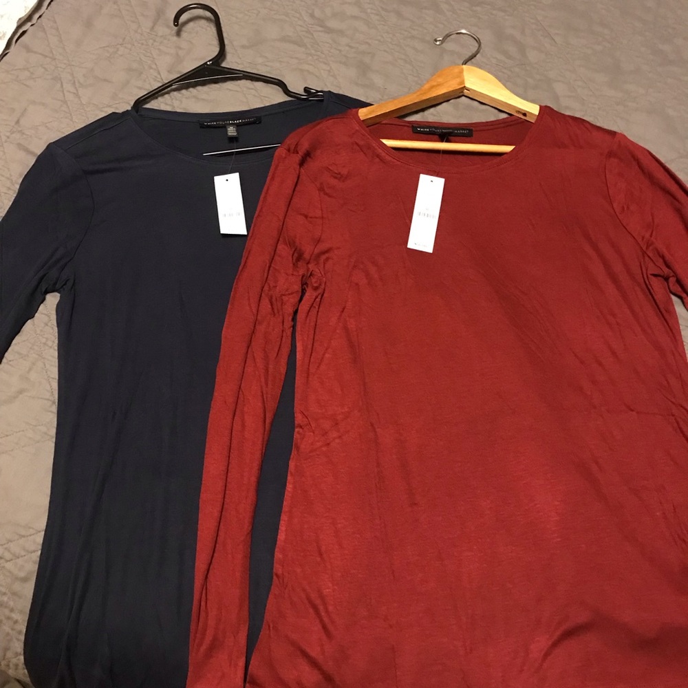 2 White House Black Market layering tees